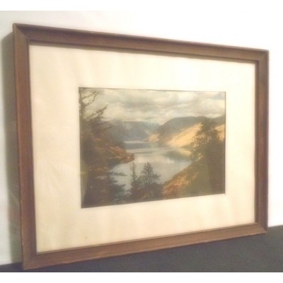 Vintage View of Lake Chelan,WA. - Art Print - 12 x 14 7/8" Framed   283103531978